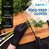Hand-E Nitrile Disposable Gloves, 3 mil Palm, Nitrile, Powder-Free, XL, 100 PK, Black HND-82701